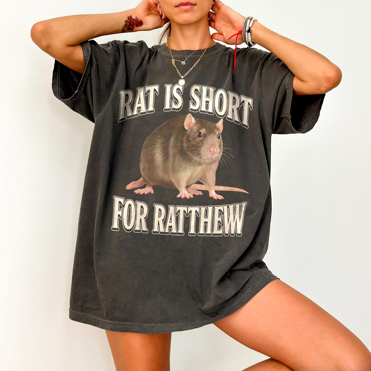 'Ratthew Meme' Weirdcore Ironic Tee - Funny Viral Graphic Novelty Shirt