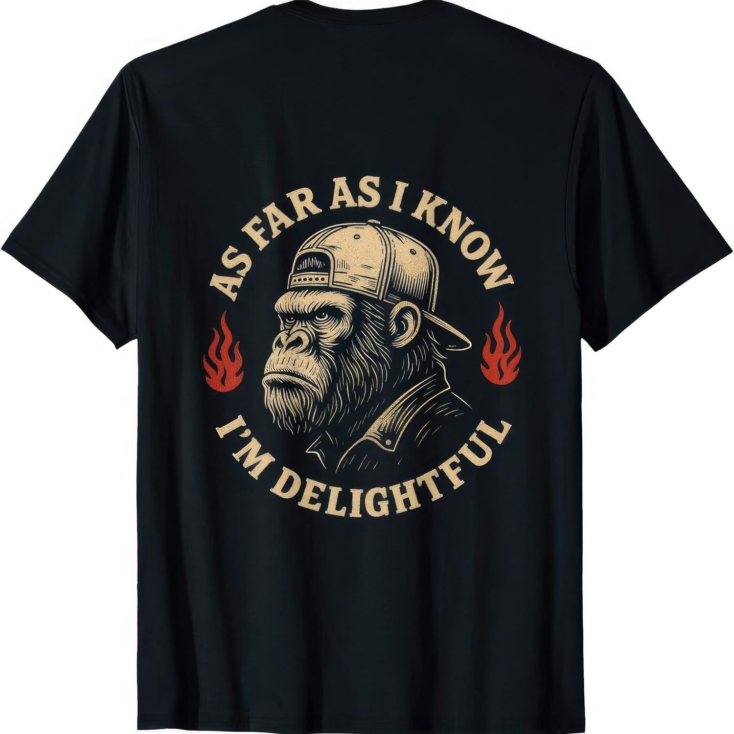 'Delightful Monkey' Funny Animal Joke Tee - Humorous Graphic Novelty Shirt