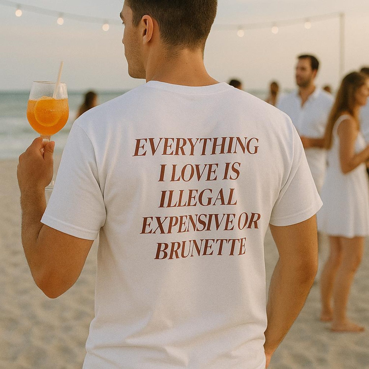 'Expensive Illegal or Brunette' Sarcastic Quote Tee - Fashionable Graphic Novelty Shirt