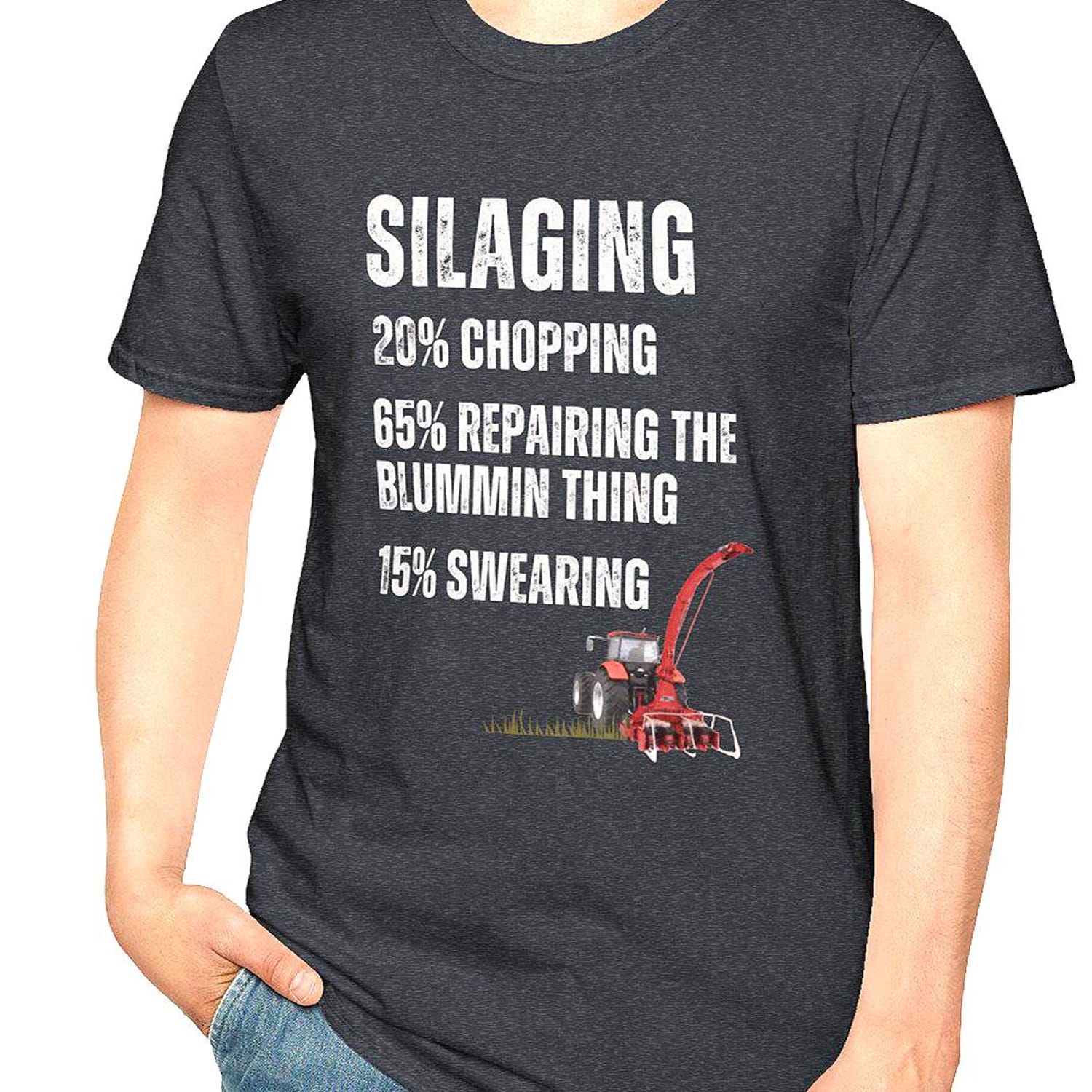 'Silaging' Funny Farm Life Tee - Agriculture Pun Graphic Novelty Shirt