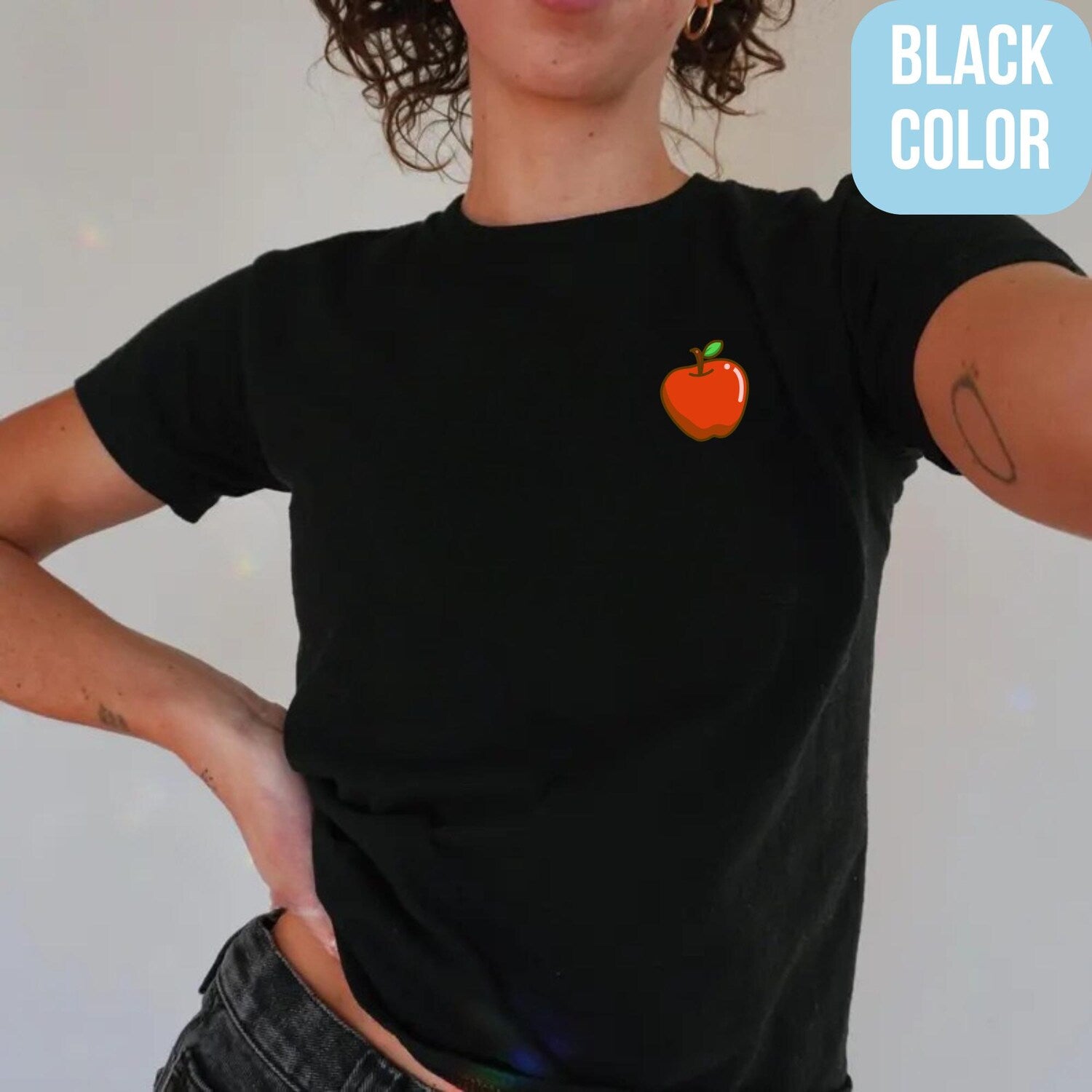 'Apple Shirt' Funny Foodie Graphic Tee - Trendy Food Lover Novelty Shirt