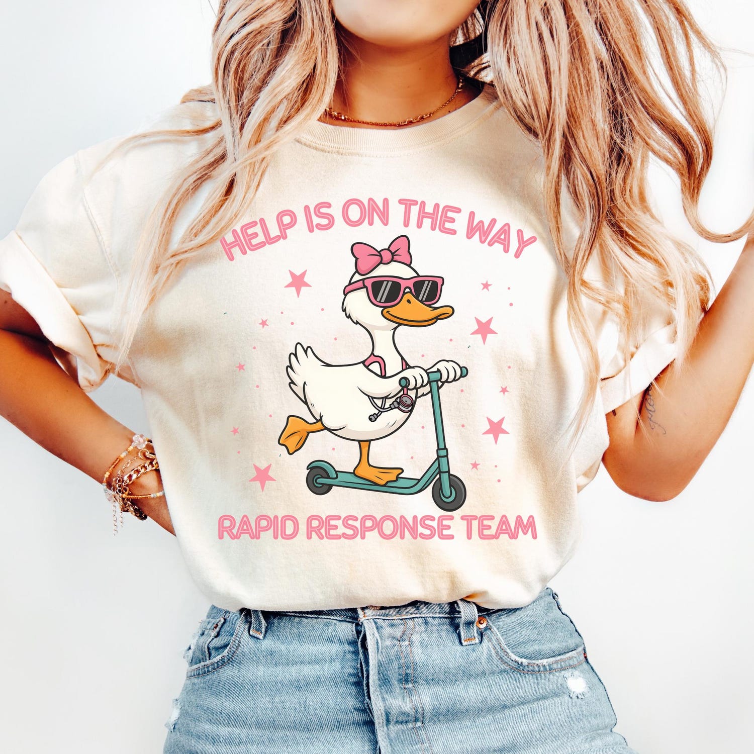 'Rapid Response Nurse' Silly Goose RN Tee - Funny Work Humor Graphic Novelty Shirt