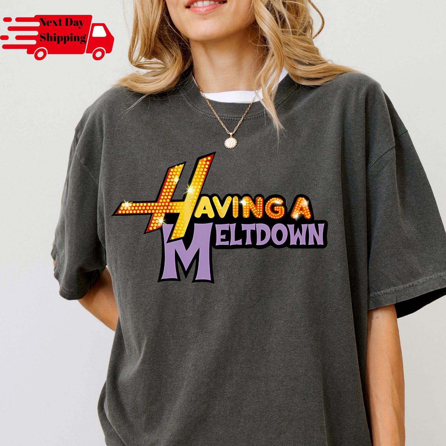 'Having A Meltdown' Vintage 90s Comfort ColorsÂ® Tee - Funny Meme Graphic Novelty Shirt