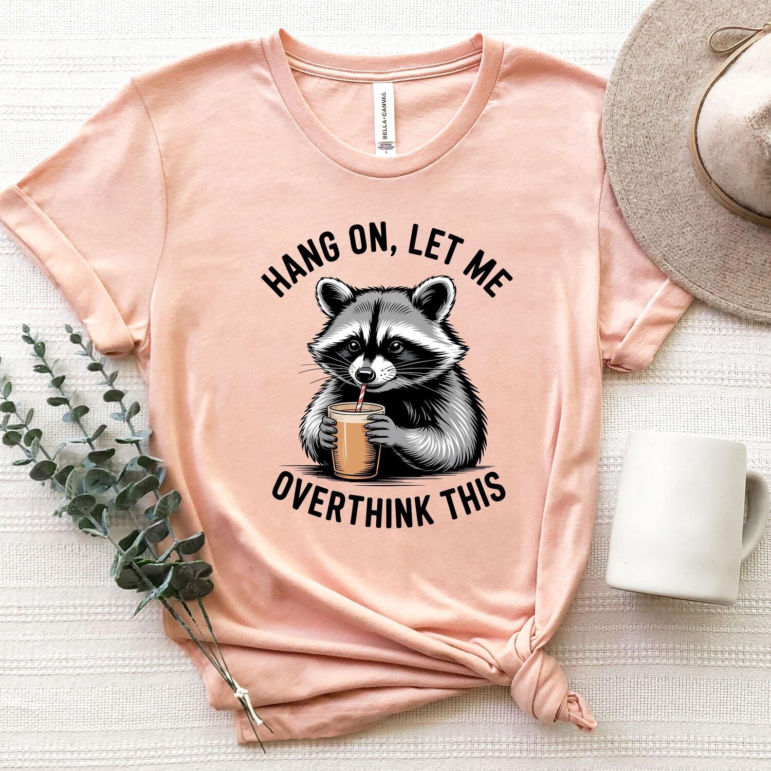 'Overthink This' Raccoon Meme Tee - Funny Trash Panda Humor Shirt