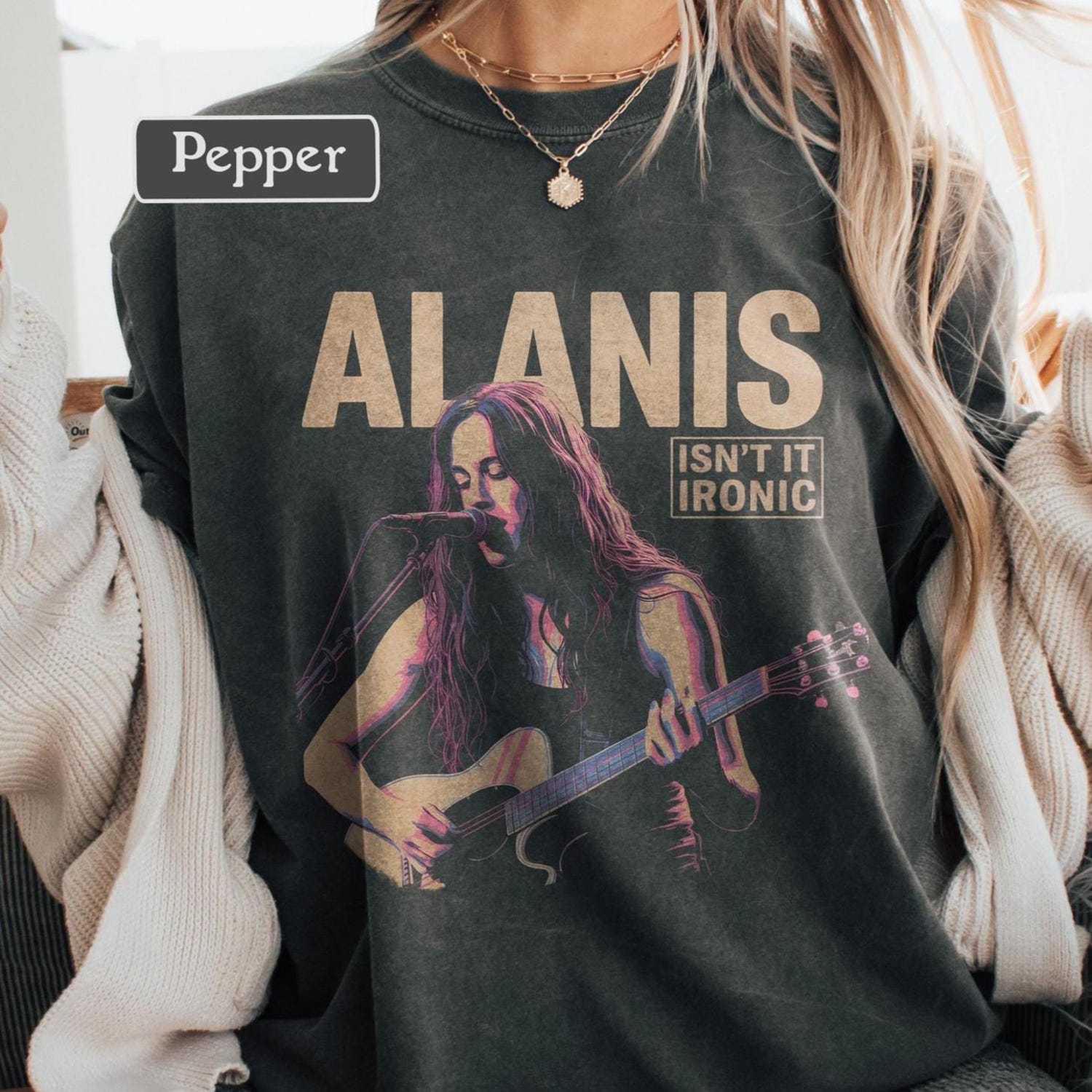 90s Retro Rock Music Festival Band Alanis Inspired Music Comfort Colors Unisex T-Shirt