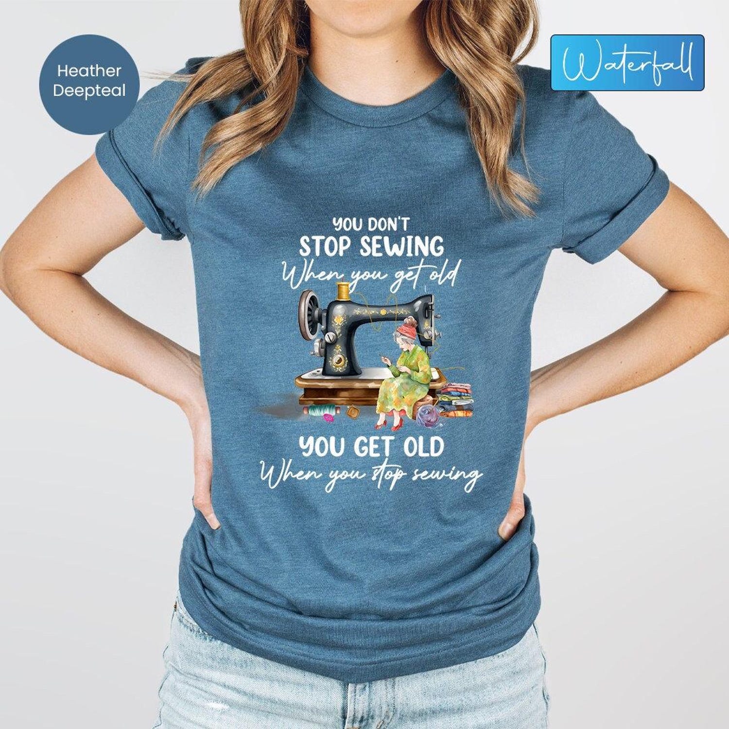 'Sewing Machine Quote' Sewing Lover Tee - Funny Craft Hobby Graphic Novelty Shirt