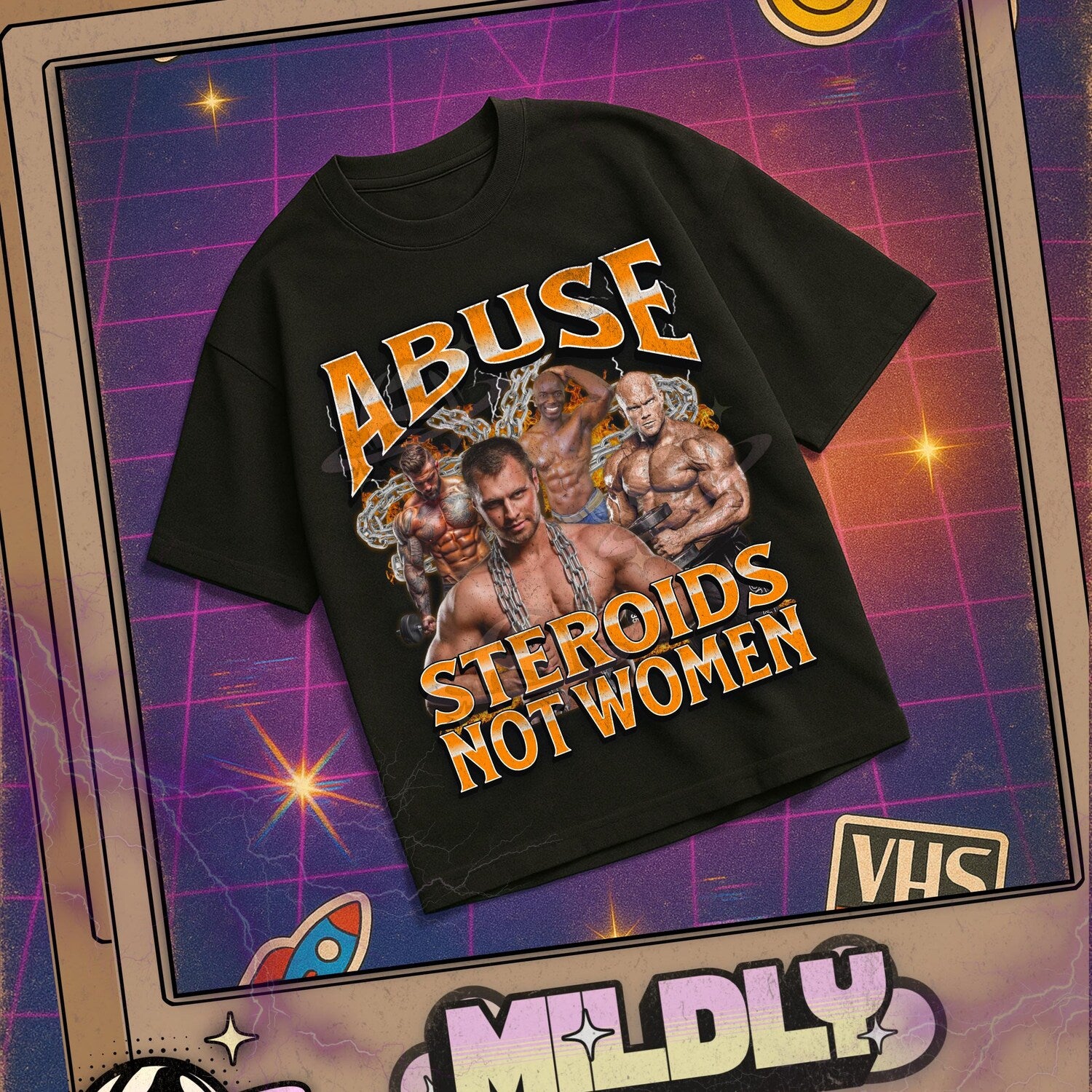 'Use Steroids Not Women' Gym Meme Tee - Offensive Gym Bro Cringe Graphic Novelty Shirt