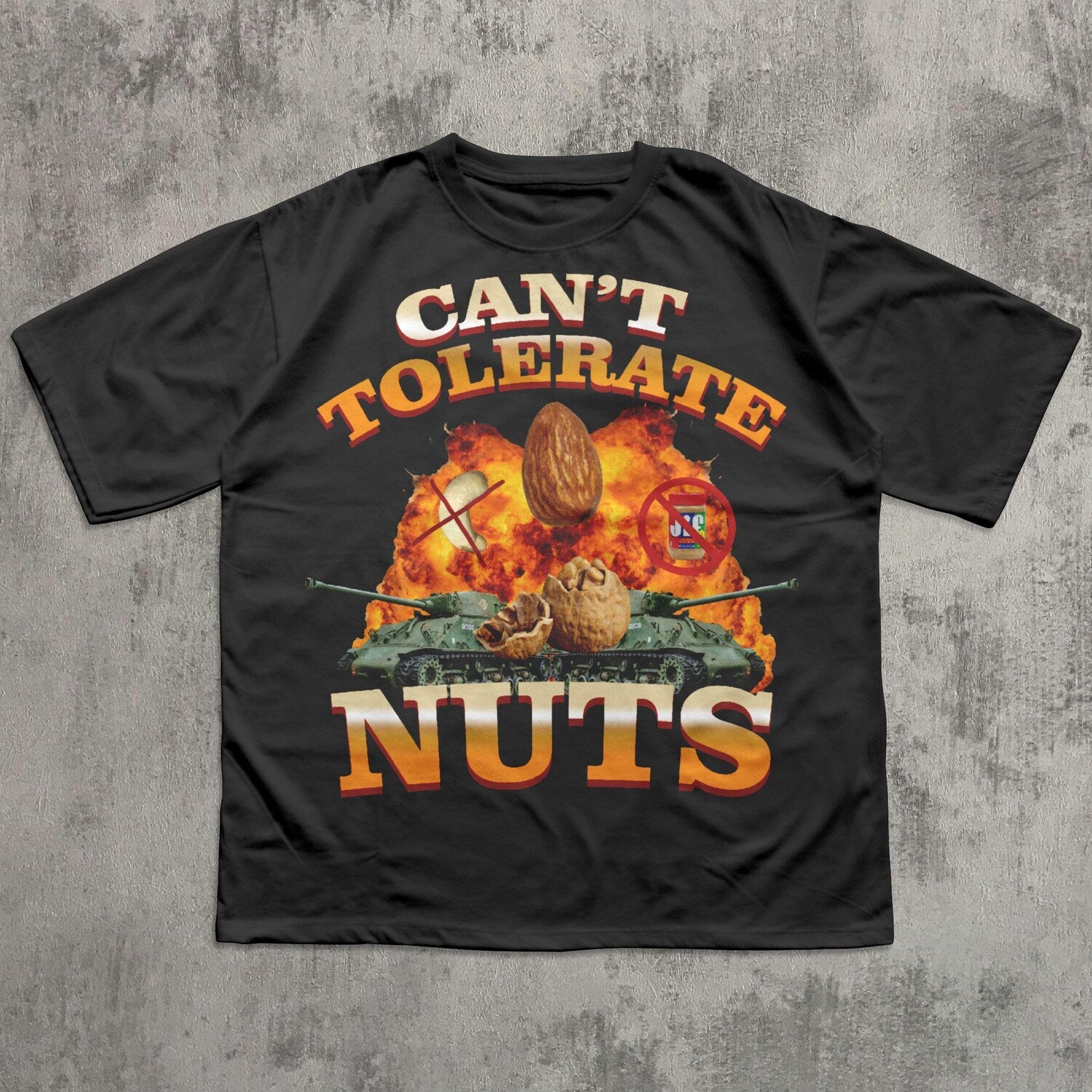 'Can't Tolerate Nuts' Peanut Allergy Meme Tee - Funny Cringe Gen Z Humor Shirt