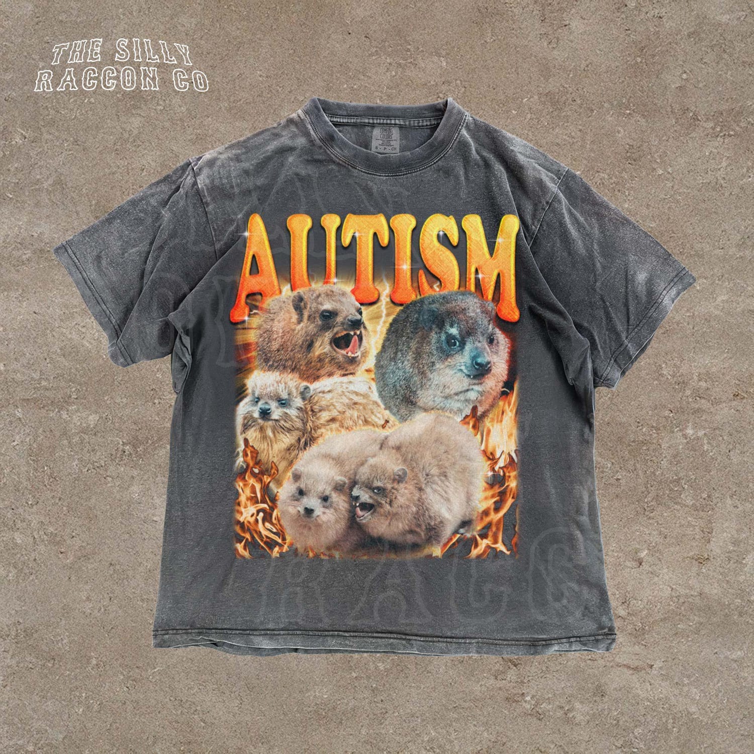 'Autism Unhinged' Rock Hyrax Meme Tee - Sarcastic Neurodiversity Graphic Novelty Shirt