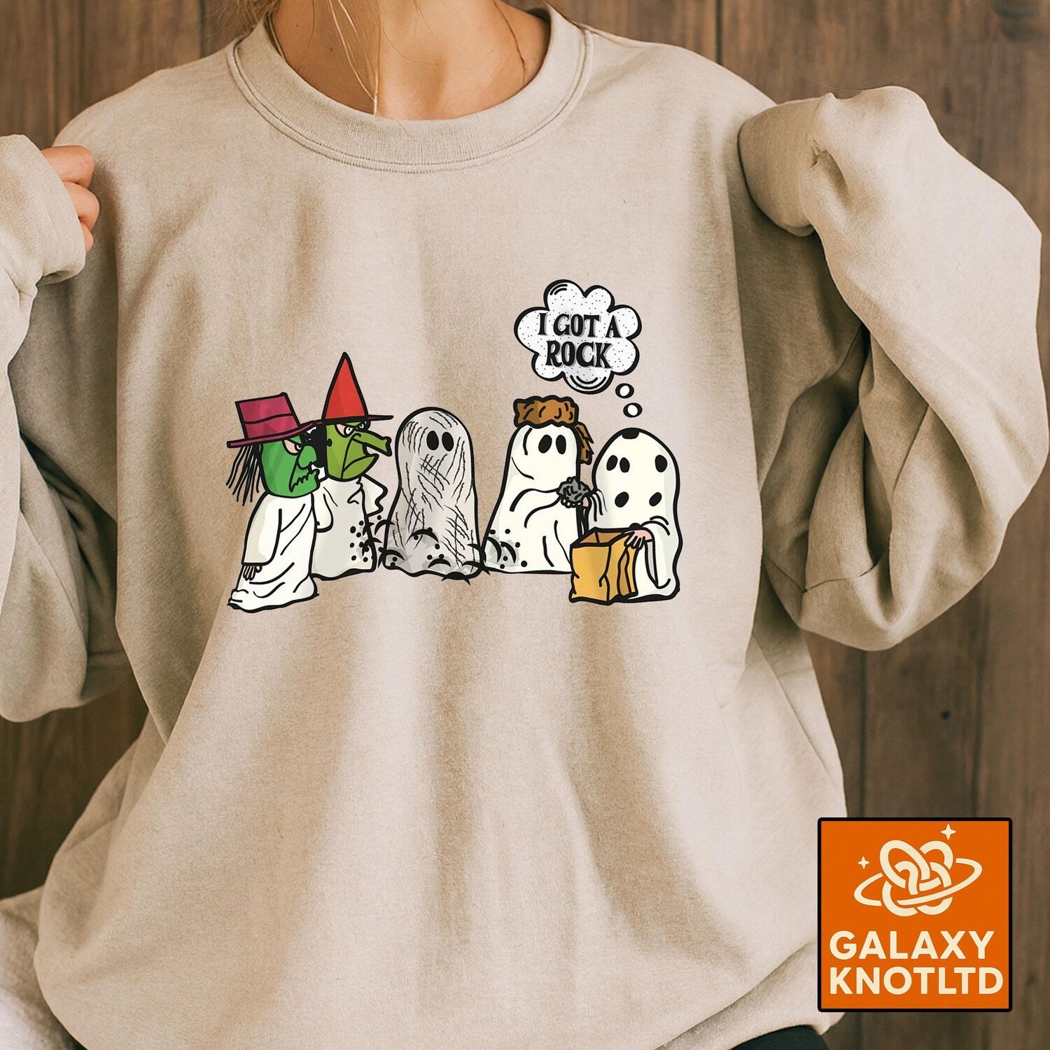 'I Got A Rock' Ghost Halloween Tee - Funny Spooky Graphic Novelty Shirt