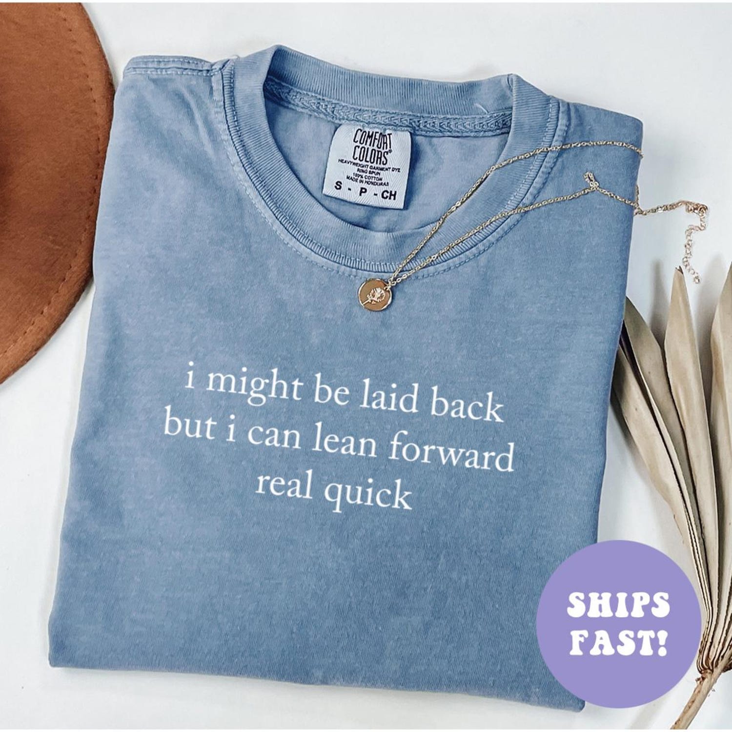 'Lean Forward Real Quick' Funny Humor Tee - Sarcastic Statement Graphic Novelty Shirt