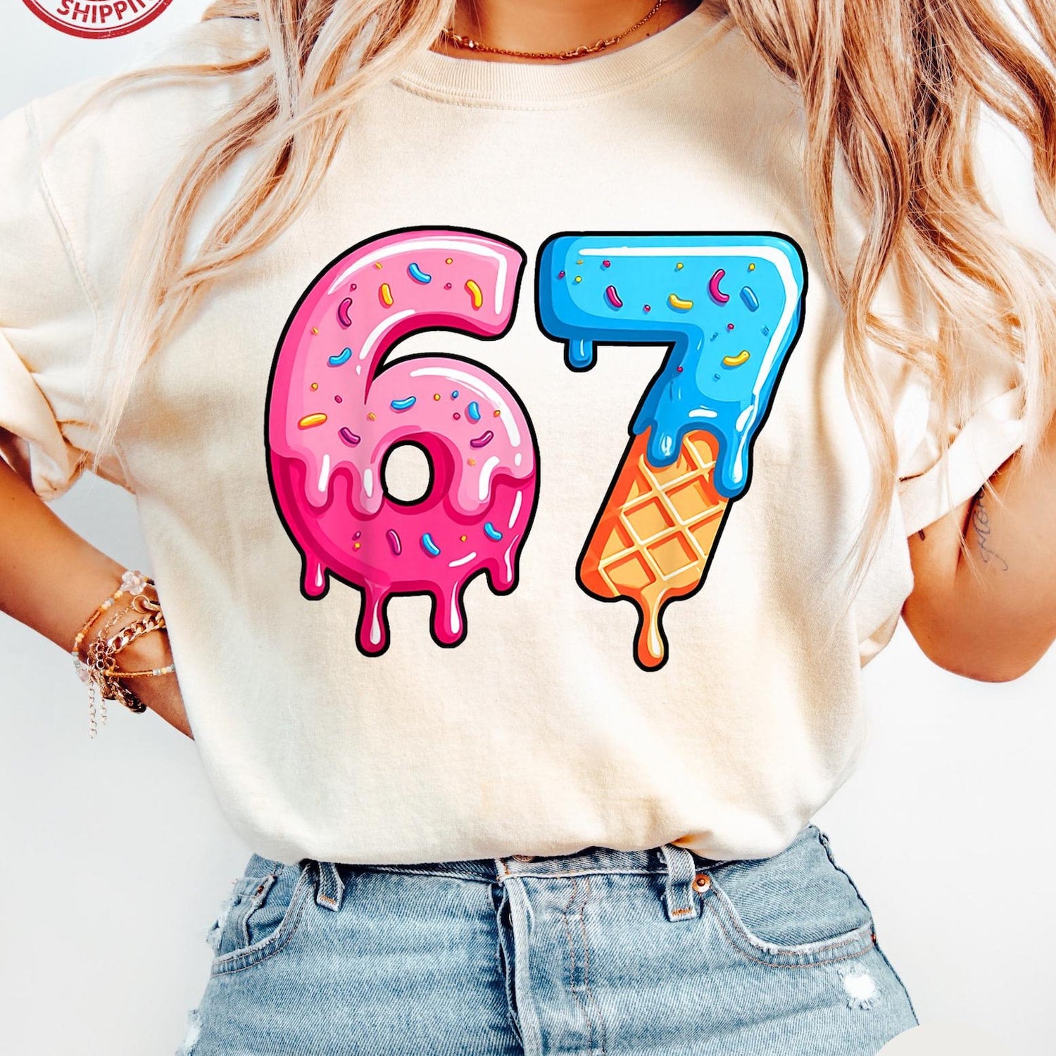 'Viral Six Seven' TikTok Meme Tee - Trendy Halloween Graphic Novelty Shirt