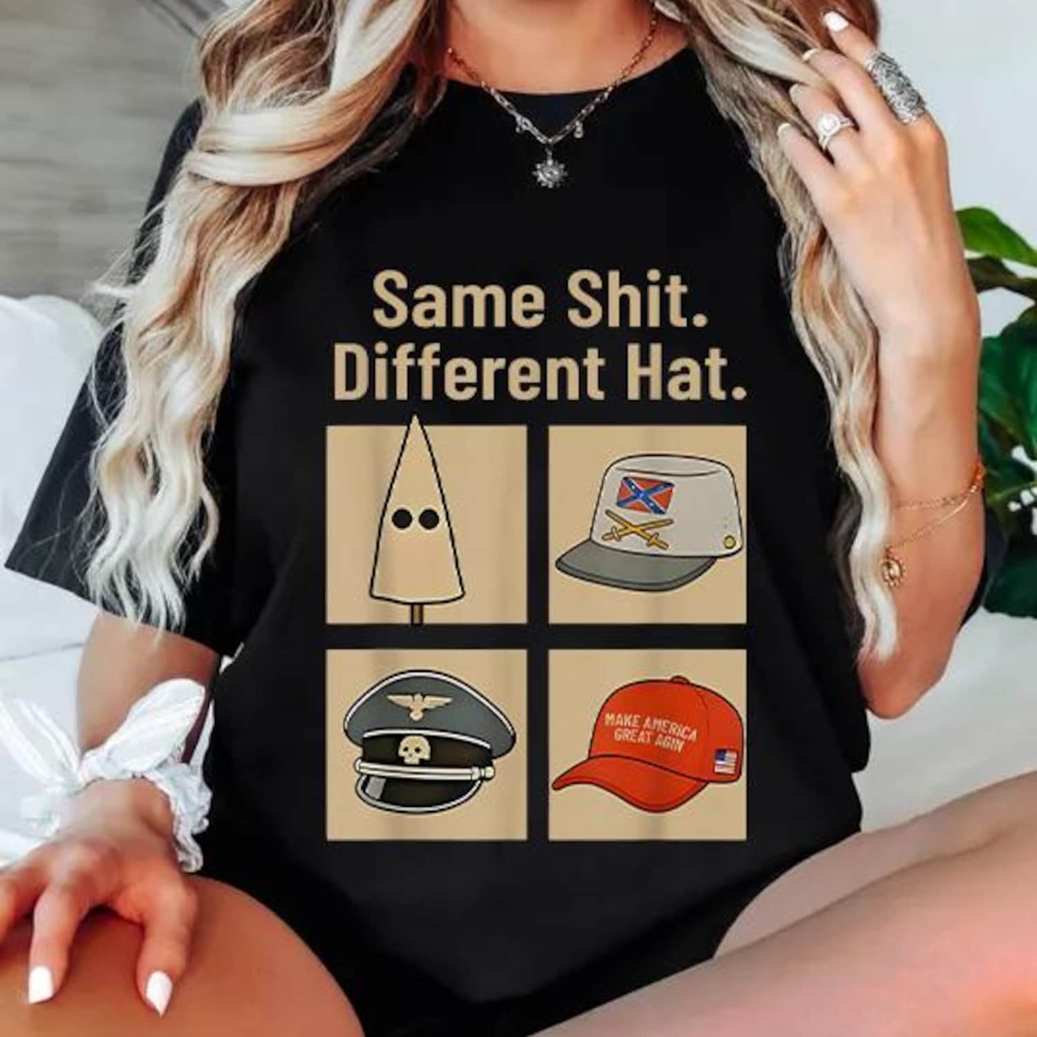 'Same Shit Different Hat' Anti Trump Tee - Funny Political Satire Shirt