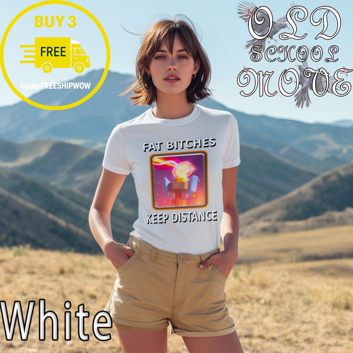 'Fat Bitches Keep Distance Inferno Tower' Clash Royale Tee - Funny Gamer Graphic Shirt