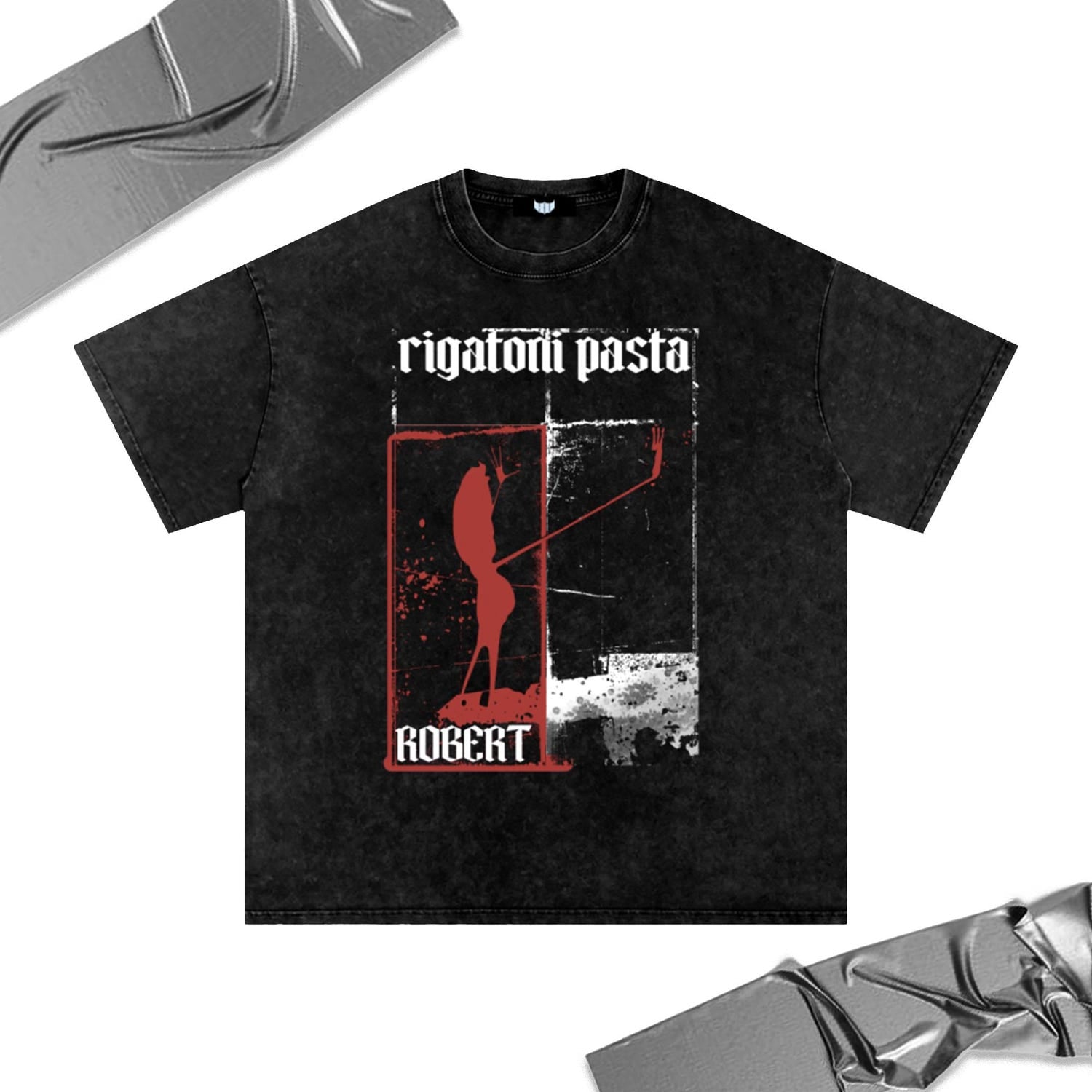 'Rigatoni Pasta' Marcus The Worm Meme Tee - Funny Brainrot Graphic Novelty Shirt