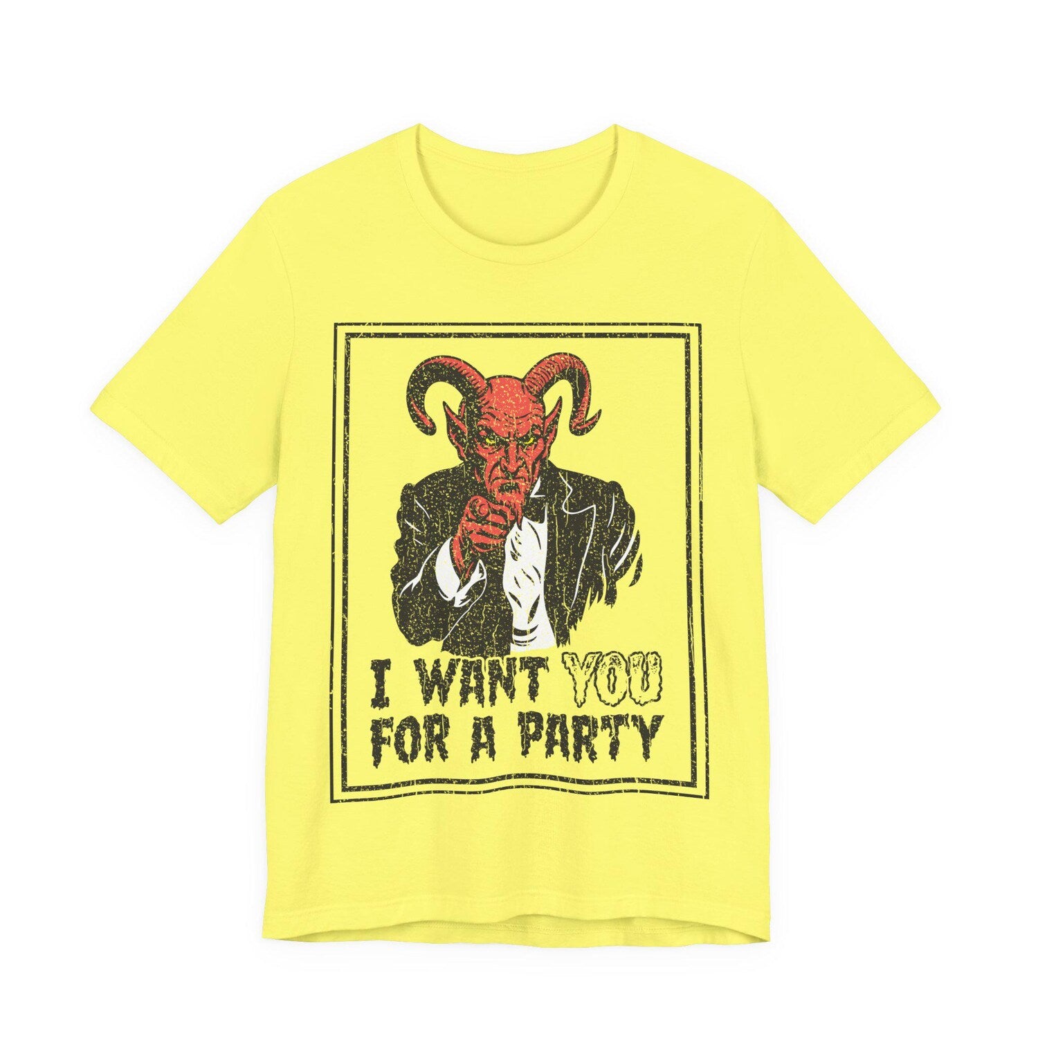 'Party Recruiter' Halloween Devil Tee - Spooky Graphic Novelty Shirt