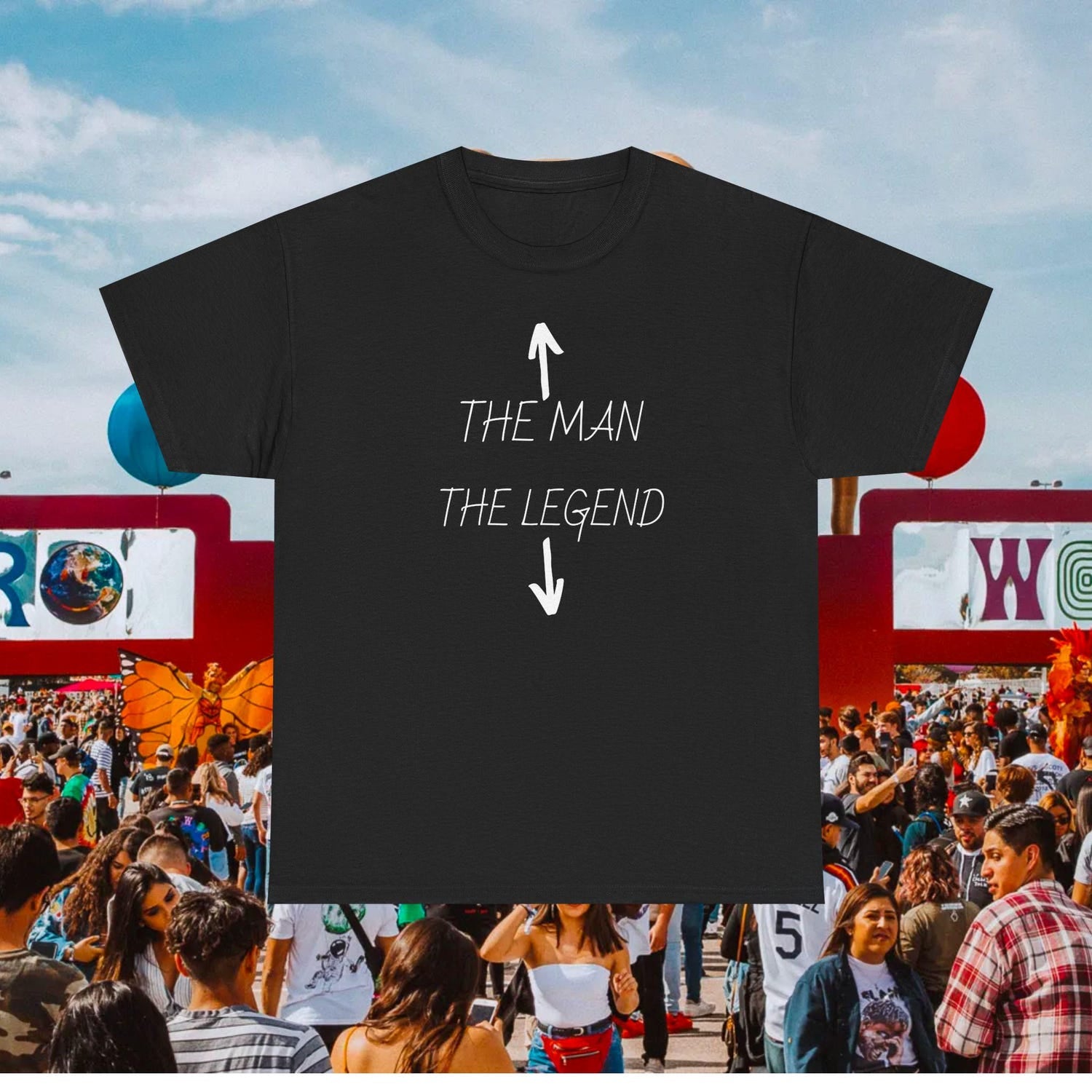'The Man The Legend Shit Shirt Night' Meme Tee - Funny Raunchy Graphic Novelty Shirt