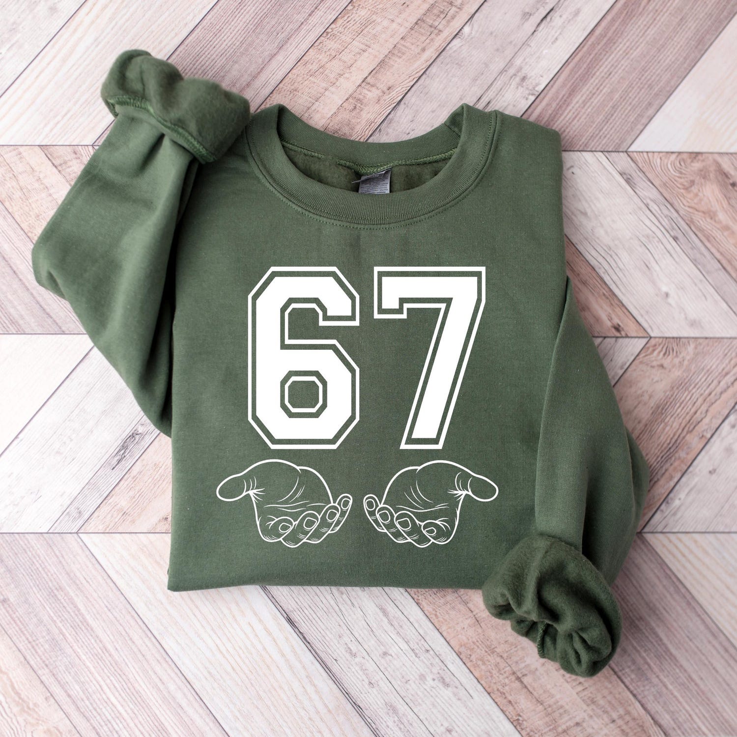 67 Hand Funny Six Seven Meme Generation Alpha Trendy 67 Viral Gen Alpha Social Media Humor