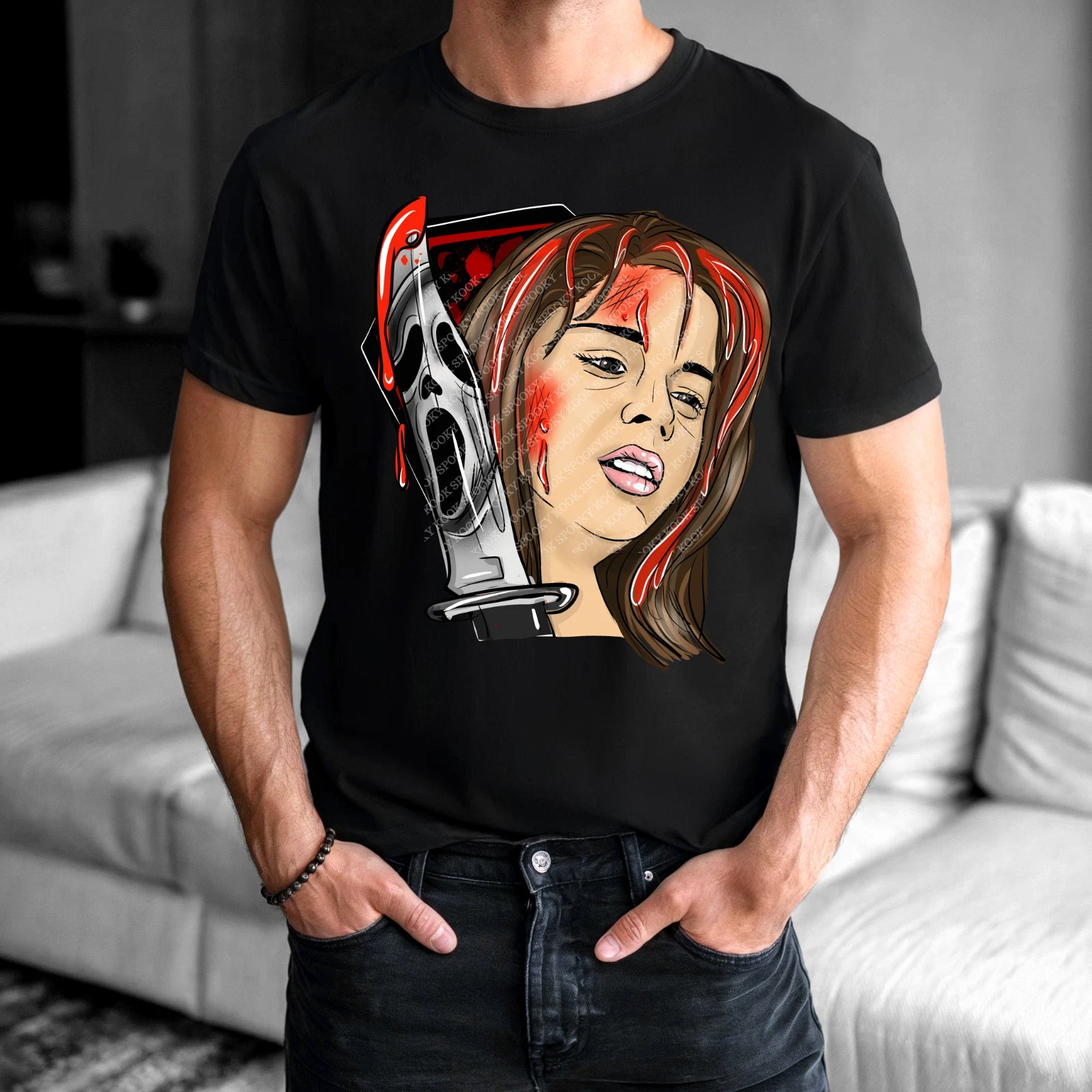 Sidney Final Girl Tshirt - Sizes S-5xl - Horror Goth Halloween Scream Ghostface