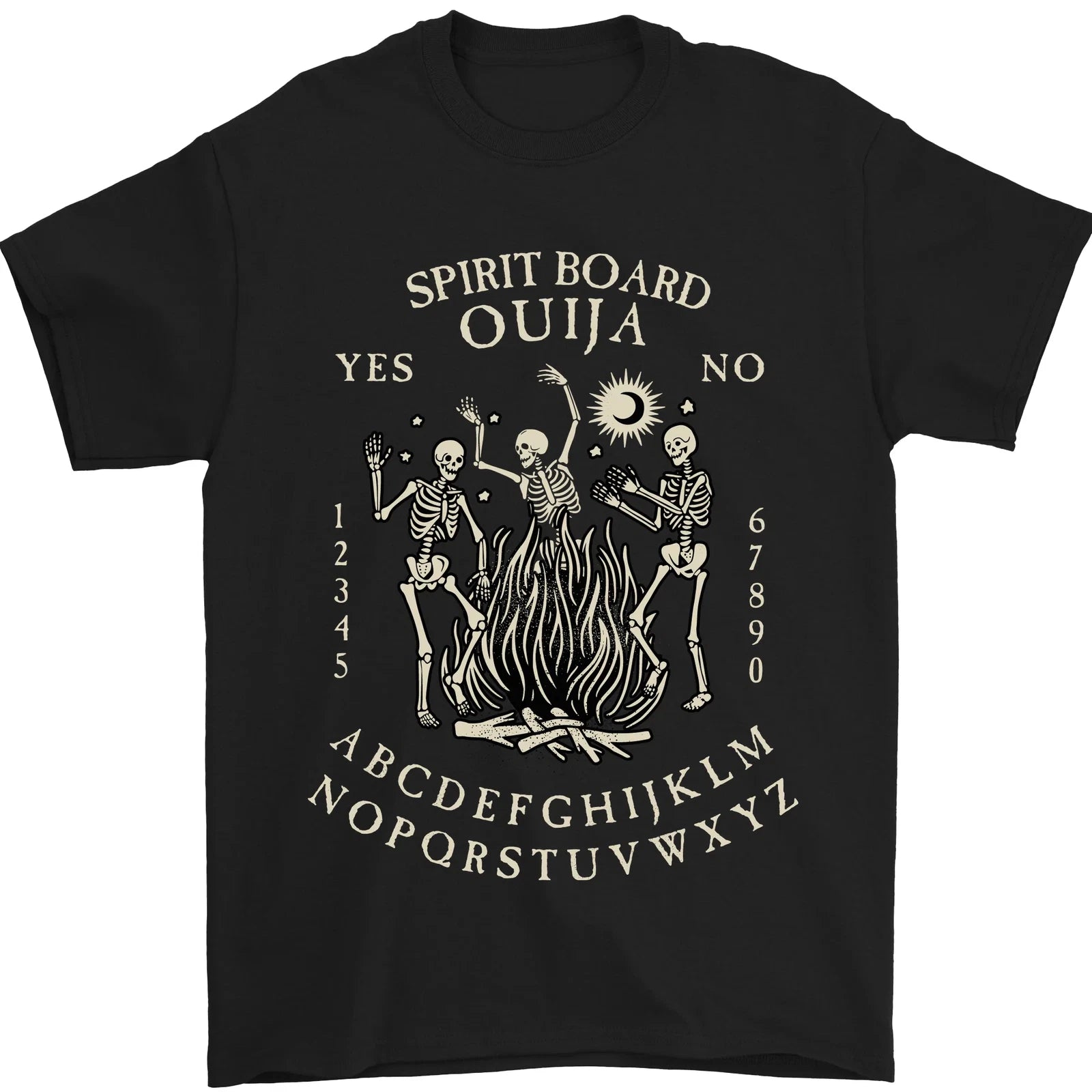 Ouija Spirit Board Halloween Demons Ghosts Mens T-shirt 100% Cotton
