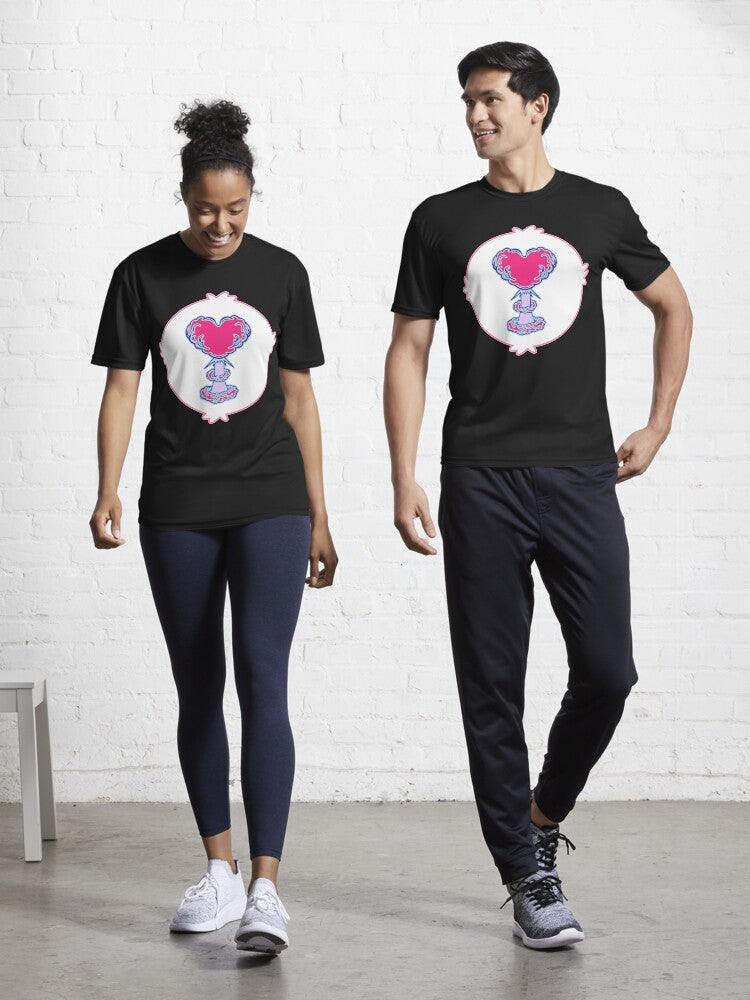 War Heart Bear Belly Badge Active Shirt T Shirt Gift Ready