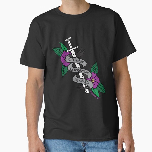 "Supervised Consumption Services – Purple" Classic T-Shirt for Sale by fergusontristan