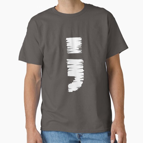 "SEMICOLON motivation" Classic T-Shirt for Sale by T-paw