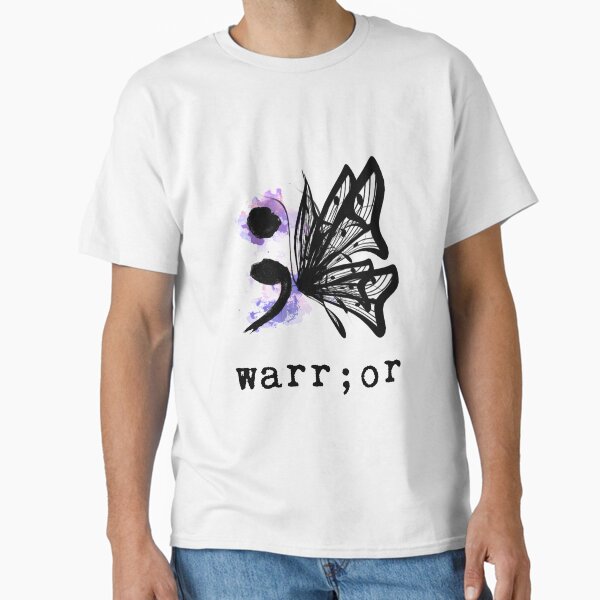 "Semicolon Butterfly " Classic T-Shirt for Sale by speakupshop