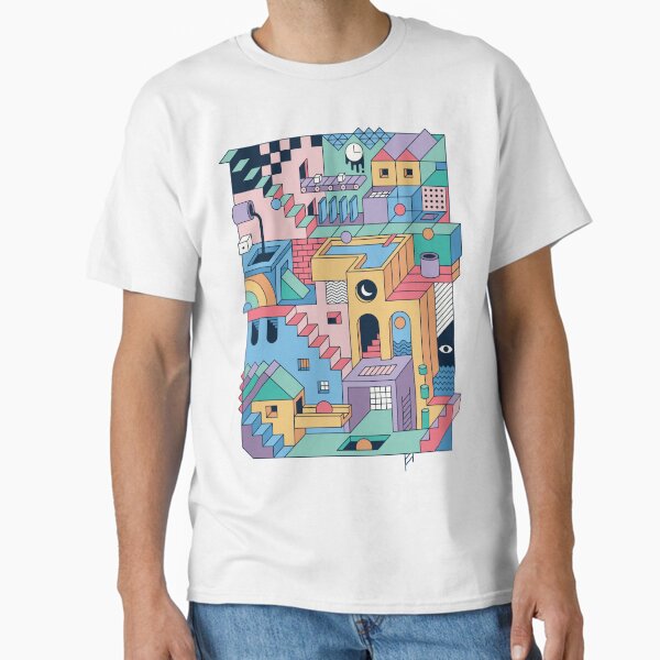 80's Escher Classic T-Shirt for Sale by thepapercrane