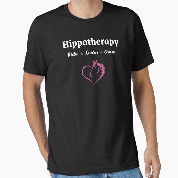 "Ride Learn Grow Hippotherapy graphic" Essential T-Shirt for Sale by jakehughes2015